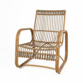 Bamboo Frame / Rattan Slat Zeny Garden Lounge Chair