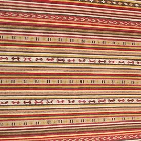 Burgundy / Yellow / Beige Aztec Striped MPF Rug 