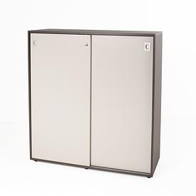 Graphite & Pale Grey 2 Sliding Door Neesh Cupboard 