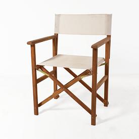 Teak Frame / Calico Seat And Back Directors Chair