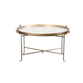 Aged Gold Metal / Shell Effect Top MPF Circ Coffee Table