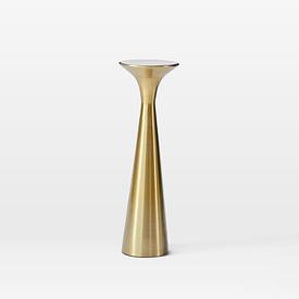 Tapered Brass & Marble Individual Circ Drinks Table