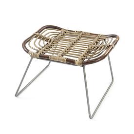 Rattan, Wood & Metal Leg MPF Low Stool