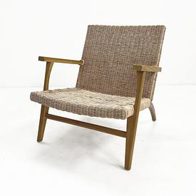 Woven Wicker Oak Frame Nevada Armchair