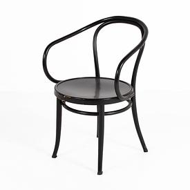 Black Bentwood Dining Chair with Arms 