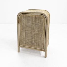 Rattan 1 Door Nevada Curved Top Bedside Cabinet